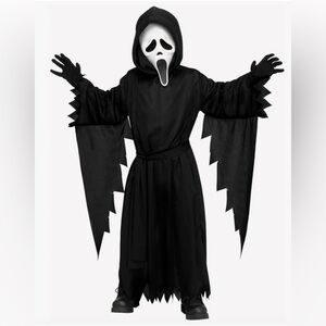 Spirit Halloween Ghostface children’s costume. Small 4-5